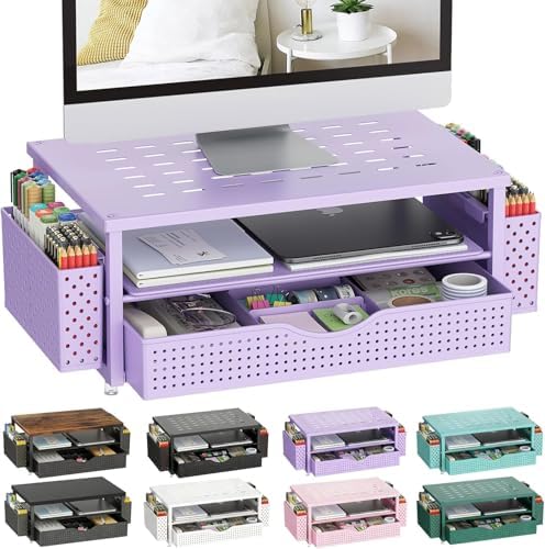 gianotter 2-Tier Monitor Stand with Drawer and 2 Pen Holder by gianotter