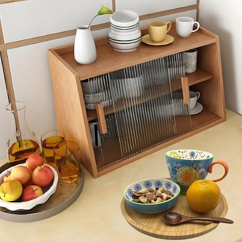 Wood Vanity Tray, Bathroom Counter Solid Bamboo Organizer, Toilet Tank Top Wooden Serving Plate for Dinner Tea Coffee (Natural Bamboo Color, 9.8 x 9.8 inch) - Image 6
