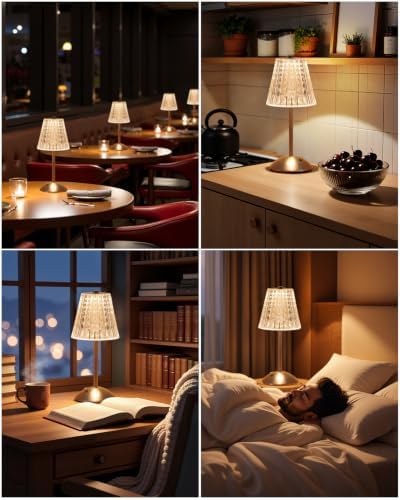 Nusogon 4 Pack Rechargeable Cordless Table Lamp, Touch Control Desk Lamp - Image 7