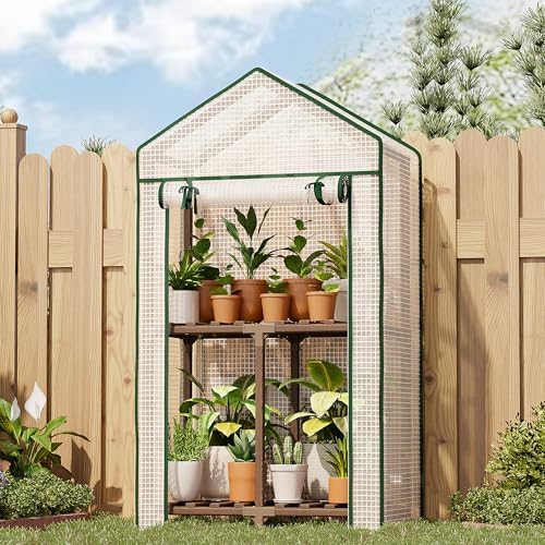 Bamworld 2-Tier Mini Greenhouse 15-Min Setup Outdoor 23x17x38-Inch by Bamworld