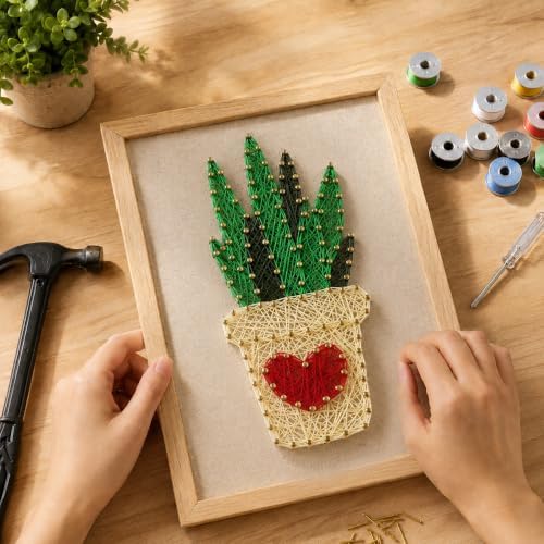 RM Studio DIY String Art Kit, Arts and Crafts for Adults Women Teen Girl, Handmade Funny Gift Art Project for Home Décor, Keepsake & Creative Crafts by Unknown