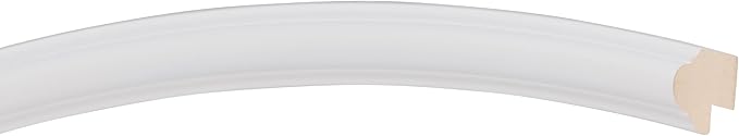 OVALCREST Oval Beveled Wall Mirror for Home Decor - Saratoga Style - Linen White - 14x18 Outside Dimensions