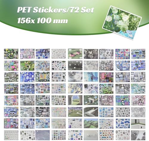 Dreamcore Sticker Book for Adults, Japanese Sticker Book with 72 Sheets, Scrapbook Sticker Book for Journaling, Aesthetic Stickers for Planner, Laptop, Phone Decoration（Dreamcore 5） - Image 5