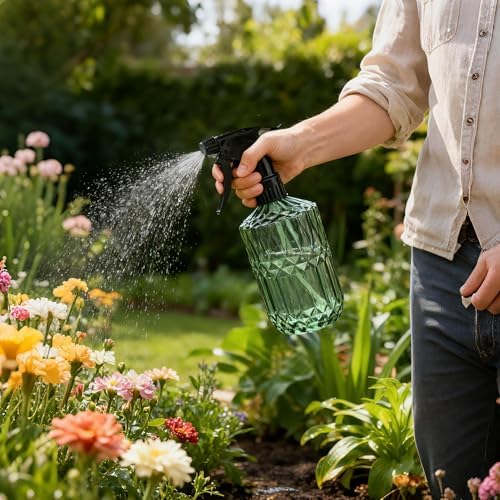 Glass Plant Misters for Inside, 13.5 oz Mister Spray Bottle for Plants, Spring Gardening, Cleaning, Hair, Pets Care with Adjustable Nozzle - Image 7