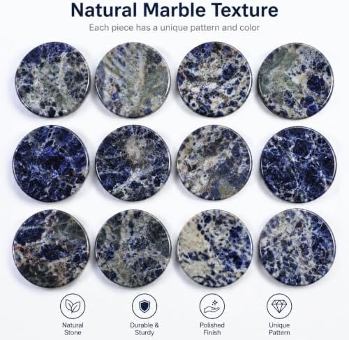 Koville Marble Jewelry Dish, Small Round Trinket Dish for Ring Necklace Earring, 4" Decorative Dish, Natural Stone Soap Dish for Bathroom Kitchen - Image 4