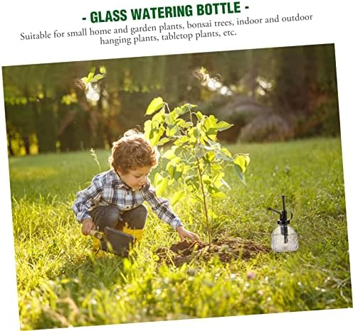 Vintage Transparent Glass Watering Spray Bottle Decorative Plant Mister for Indoor Plants Succulents and Garden Elegant Water Can with Top Pump for Easy Spraying - Image 2