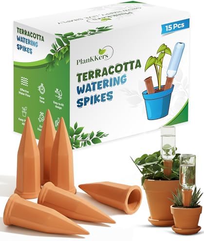 Plant Watering Devices, Self Watering Spikes, Self Watering Planter Insert, Terracotta Watering Spikes, Plant Watering Spikes, Vacation Plant Watering Devices, Water Plants While Away by Plankkers