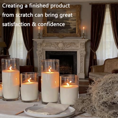 1.1LB Candle Sand- White Candle Beads and Wicks, Jasmine Scented Pearled Candle Wax for DIY Making, Refillable Non-Toxic for DIY Customized,Gifts Home Decoration Wedding Party - Image 6