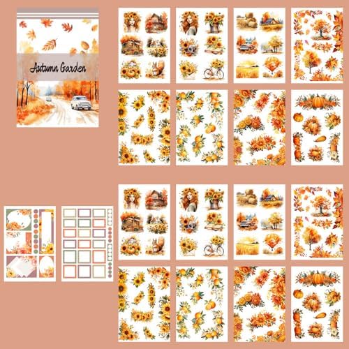 Alideco 20pcs Vintage Scrapbook Stickers Europe and The United States Figure Flowers Sticker Book for Adults Sticker journaling Stickers for Scrapbooking (qiusemanyuan) by Alideco