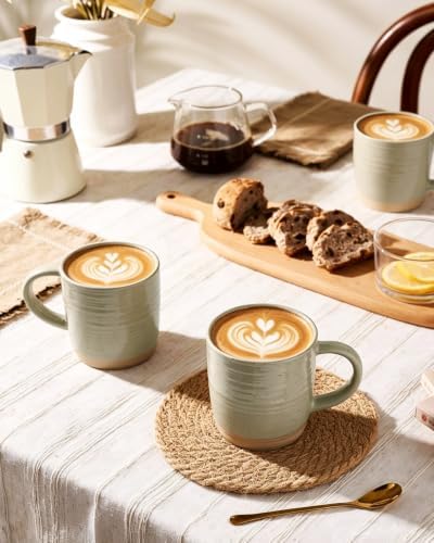 famiware Coffee Mugs Set of 4, 13 oz Mug Set, Ceramic Cup Set with Handle - Image 5