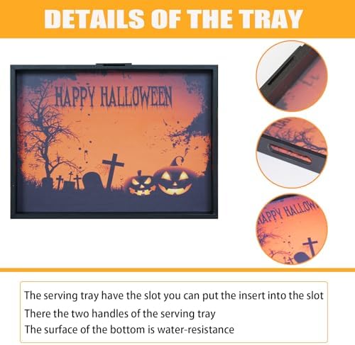 Krismax Halloween Decorations Decorative Serving Trays and Platters Pumpkin Tray - Snacks Bowl Candy Dish - for Breakfast, Lunch, Dinner, Appetizers - Food Tray - Image 2