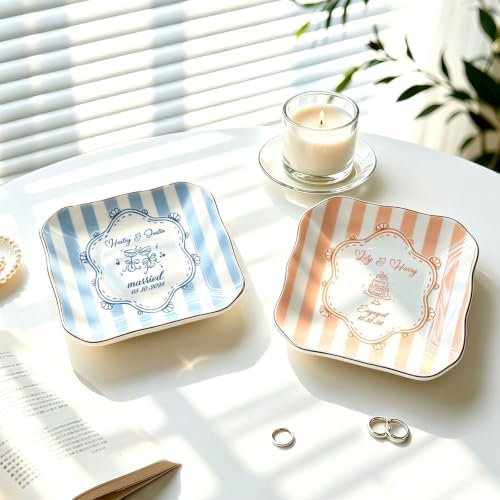 Personalized Ring Dish with Name Custom Jewelry Trinket Tray Minimalist Ceramic Dish Gift for Women Best Friend Birthday Wedding Mother's Day - Image 4