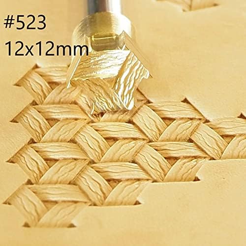 DandS ltd Leather Stamp Tool, Basket Weave, Professional Steel Craft Tool for Leatherworking, Embossing, Carving & Stamping Leather Projects, Belts Wallets & DIY Projects Compatible with Mallet #523