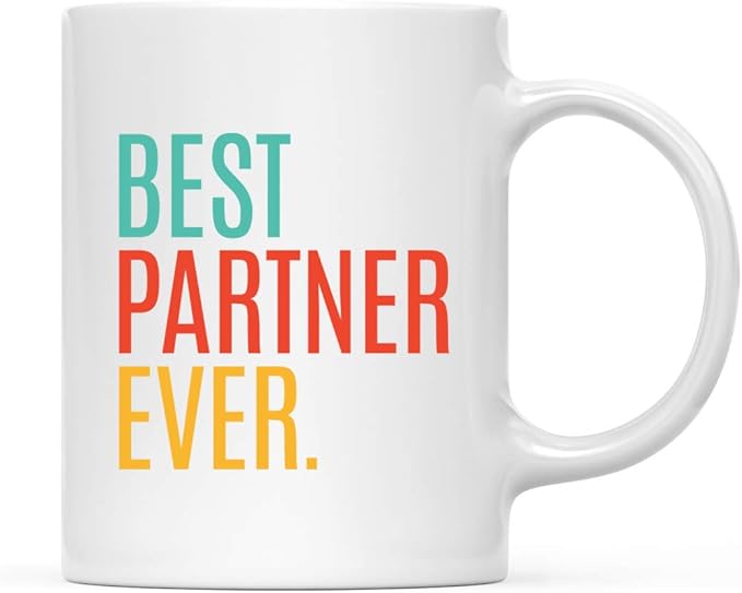 Andaz Press 11oz. Coffee Mug Birthday Gift, Best Partner Ever, 1-Pack