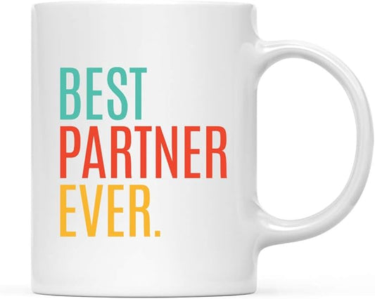 Andaz Press 11oz. Coffee Mug Birthday Gift, Best Partner Ever, 1-Pack