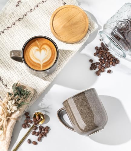 LERATIO Ceramic Coffee Mugs Set of 6,12oz Handmade Coffee Mugs Set - Image 3