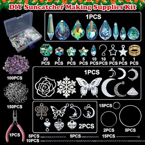 DIY Suncatchers, 400pcs Sun Catchers Supplies Kit Art and Crafts for Adults - Image 4