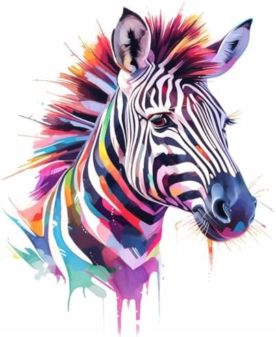 TAOPAOLAB Rainbow Zebra Digital Painting Kit for Adults - DIY Colorful Zebra Oil Painting on Canvas 7.87x7.87In, Framed Acrylic Paint Kit, Good for Beginners, Animal Art or Gift Artwork by Unknown