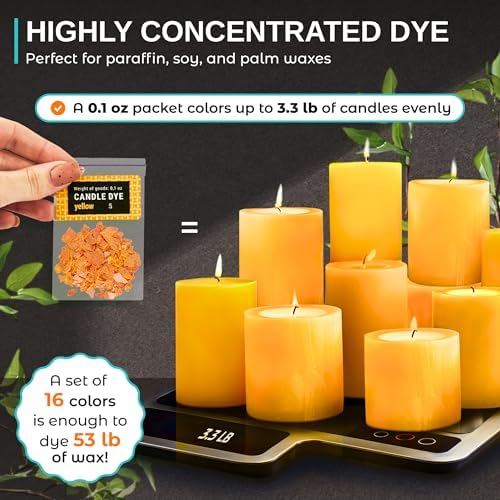 Candle Dye for Soy Wax – 16 Colors Wax Dye Chips for Candle Making - Image 5