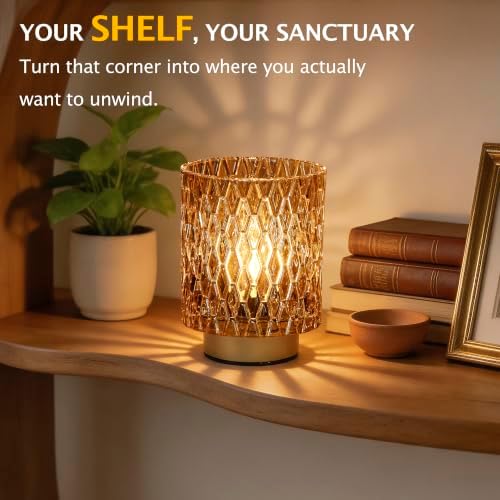 ULAROOM Battery Operated Table Lamp,Cordless Small Accent lamp, Amber - Image 2