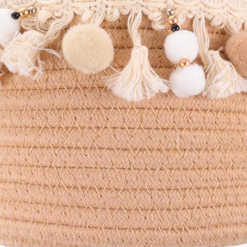 Woven Storage Basket Large Cotton Rope Strong Lightweight Organizer - Image 4