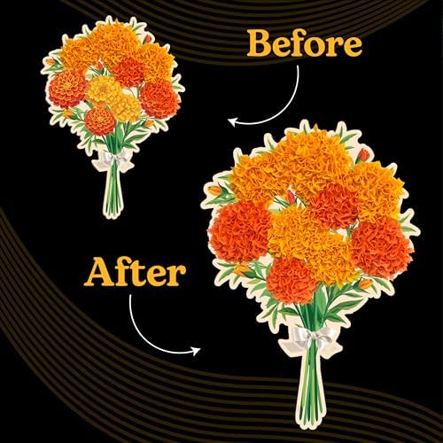 Unwynd Poke Art Marigold Flower Bouquet Kit for Adults, Women and Teens - Image 5