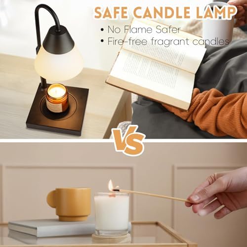 LALISU Candle Warmer Lamp Timer Dimmable, Adjustable Height Candle Melter - Image 4
