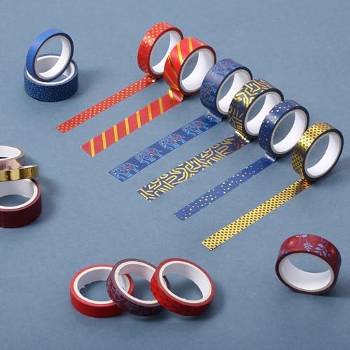 Mr. Pen- Washi Tape Set, 15 Rolls, Assorted Sizes, Metallic Foil - Image 6