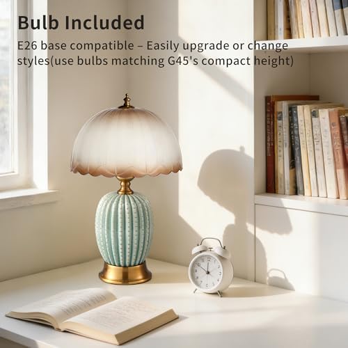 Vintage Green Ceramic Cactus Small Table Lamp for Bedroom - Image 4