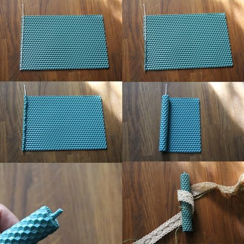 CraftersAvenue Beeswax Candle Making Kit - 12 Beeswax Sheets for Candle Making - Size 5 x 8 in - Shades of Green - Make Your Own Rolled Candle - Image 3