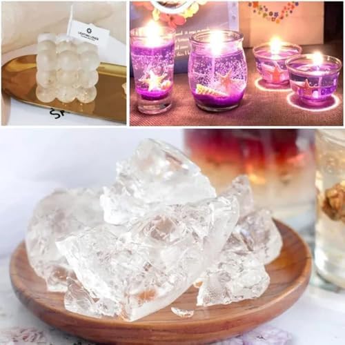 TooGet Transparent Jelly Wax DIY Candle Making Gel Wax Handmade Material Crystal Gel Candle for Candle Making and Handcraft Scented Candles Supplies-5 Pounds - Image 6
