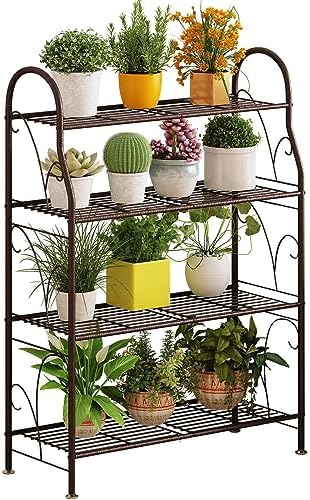 SORCEDAS Plant Stand Outdoor Indoor 4 Tier Metal Corner Flower Shelf by SpecialYourHome