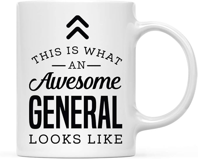 Andaz Press 11oz. Ceramic Coffee Tea Mug Thank You Gift, This is What an Awesome General Looks Like, 1-Pack, Birthday Christmas Gift Ideas Coworker Him Her, Includes Gift Box