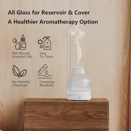 Glass Essential Oil Diffuser 200ml, 7-Color LED, for Home - Image 2