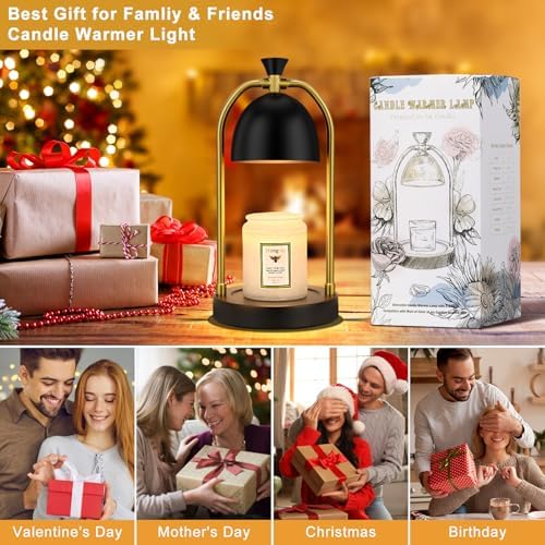 Hong-in Black Candle Warmer Lamp,Birthday Gifts for Women Men - Image 2