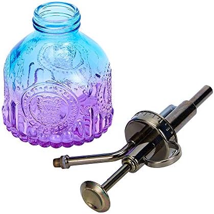 Glass Plant Mister Spray Bottle, Vintage Plant Spritzer, Succulent Watering Bottle with Top Pump, Small Plant Sprayer Mister Watering Can for Indoor Outdoor Houseplant - Blue Purple Gradient - Image 3