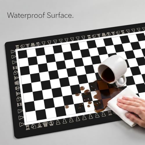 Chess Mouse Pad, 35.4x15.7in Waterproof Extended Desk Mat - Image 4