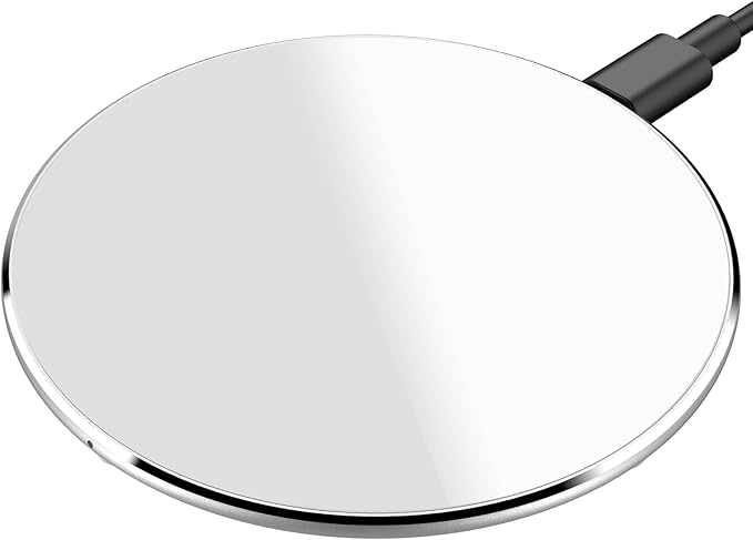TOZO 2025 New Anti-Slip Wireless Charger 15W Max Fast Wireless Charging Pad Compatible with iPhone 17/16/16 Plus/16 Pro Max /15/14/13/SE Series, Samsung Galaxy S25/S24/S23 Series, Silver