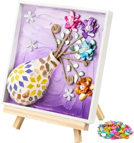 Joyclub DIY Vase Mosaic Painting Kit Mosaic Kits for Adult with Vase Flower by Joyclub