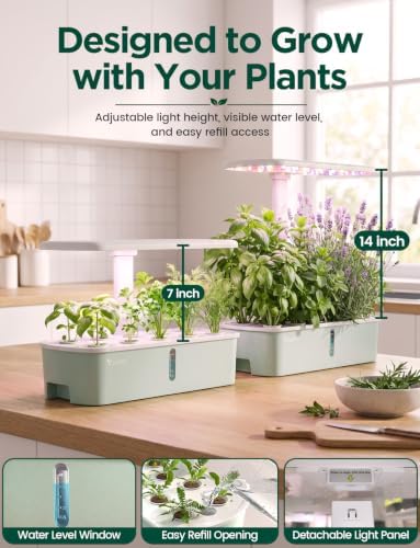 LetPot LPH-Air Hydroponics Growing System Kits, APP & WiFi Controlled Smart Indoor Garden with Adjustable 24W Grow Light Full Spectrum, 10 Pods Planter Indoor Gardening for Gifts, Kitchen, Vegetable - Image 4