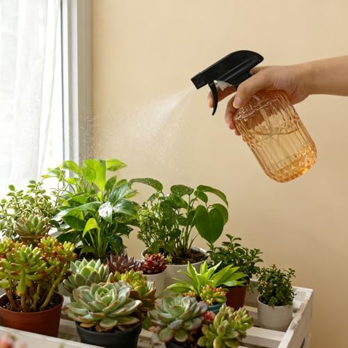 YYTSGG Glass Handheld Spray Bottle, 15oz, Orange, Adjustable Mist Nozzle - Image 5