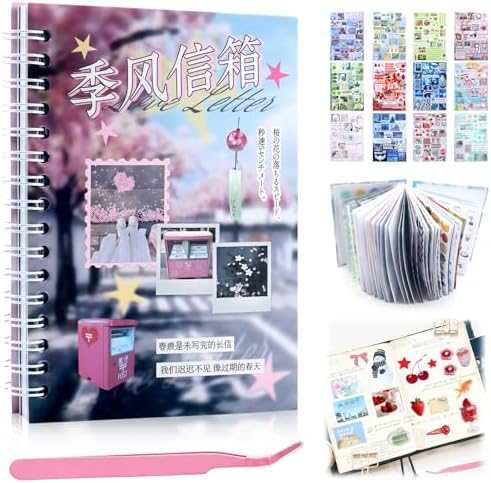 800Pcs Japanese Sticker Book for Journaling Adult, Cute Scrapbook Stickers by Tmtains