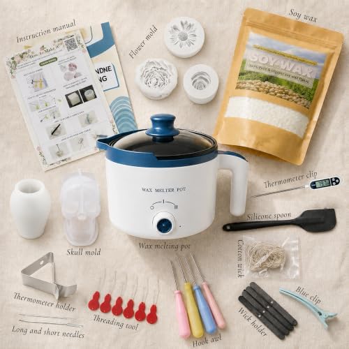 Electric Candle Making Kit for Adult with Mold and Wick Inserting Tool - Image 2