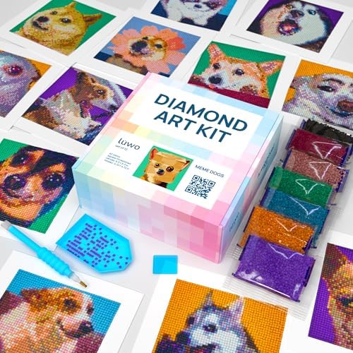 LuwoArte Painting Kit – Japanese Theme (Meme Dogs) by LuwoArte