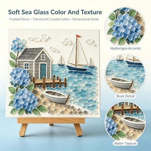 Timeless American Destinations Sea Glass Art Kit 5D Craft Mosaic (Style3) - Image 3