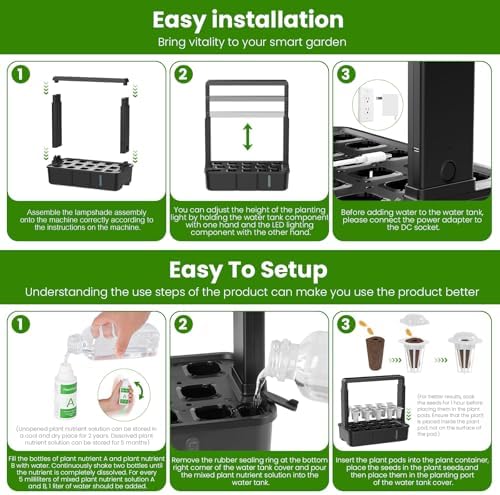 15 Pods Hydroponics Growing System Indoor Garden with LED Grow Light - Image 5