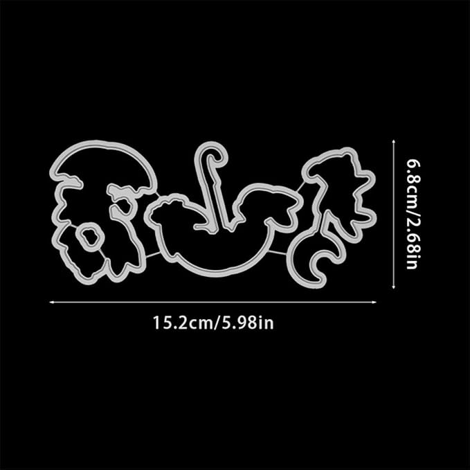 Couple Rabbit Umbrella Stamps and Cutting Dies for Card Making DIY Transparent Silicone Clear Stamp and Metal Die Cuts Sets for Scrapbooking Paper Greeting Cards Decor Seals Craft Supplies