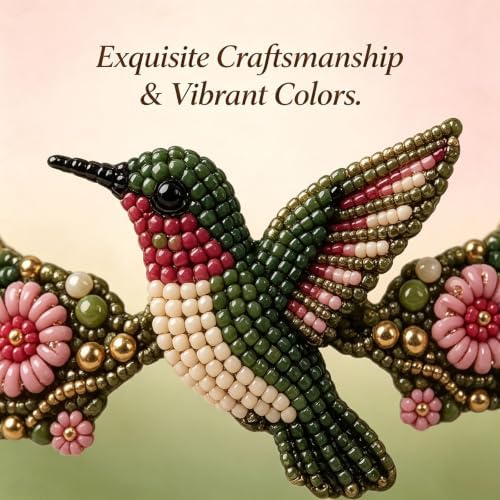 RYCHEENI DIY Beaded Bracelet Kit for Adults, Beginner Jewelry Making Craft Set with Instruction Guide, 3D Animal Beadwork Project, Complete Supplies for Women and Craft Lovers (Hummingbird) - Image 3