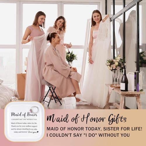 Maid of Honor Sister Ring Dish Trinket Tray Wedding Bridal Shower Gift - Image 7