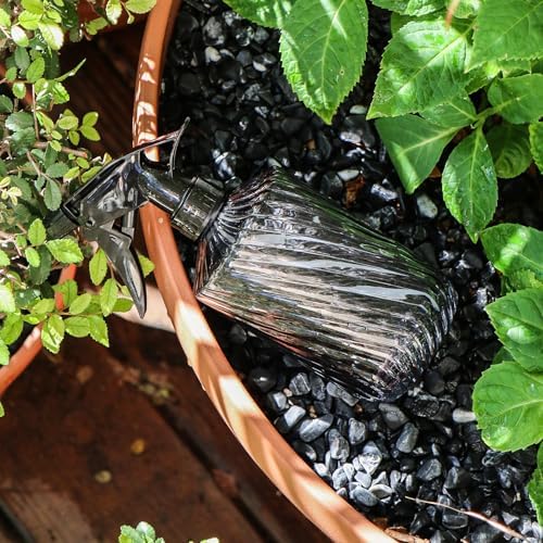 OFFIDIX Fine Mist Plant Mister,Handheld Pressure Glass Spray Bottles,0.45L/15.22oz Watering Can with Adjustable Nozzle for Outdoor Indoor Gardening and Cleaning Work(Diagonal Gray) - Image 4